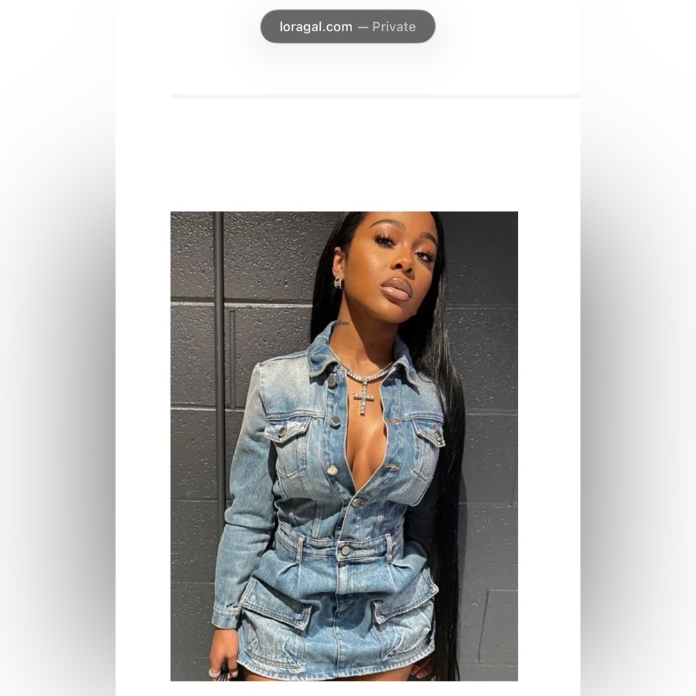 Women's Denim Dress with Matching Boot Covers